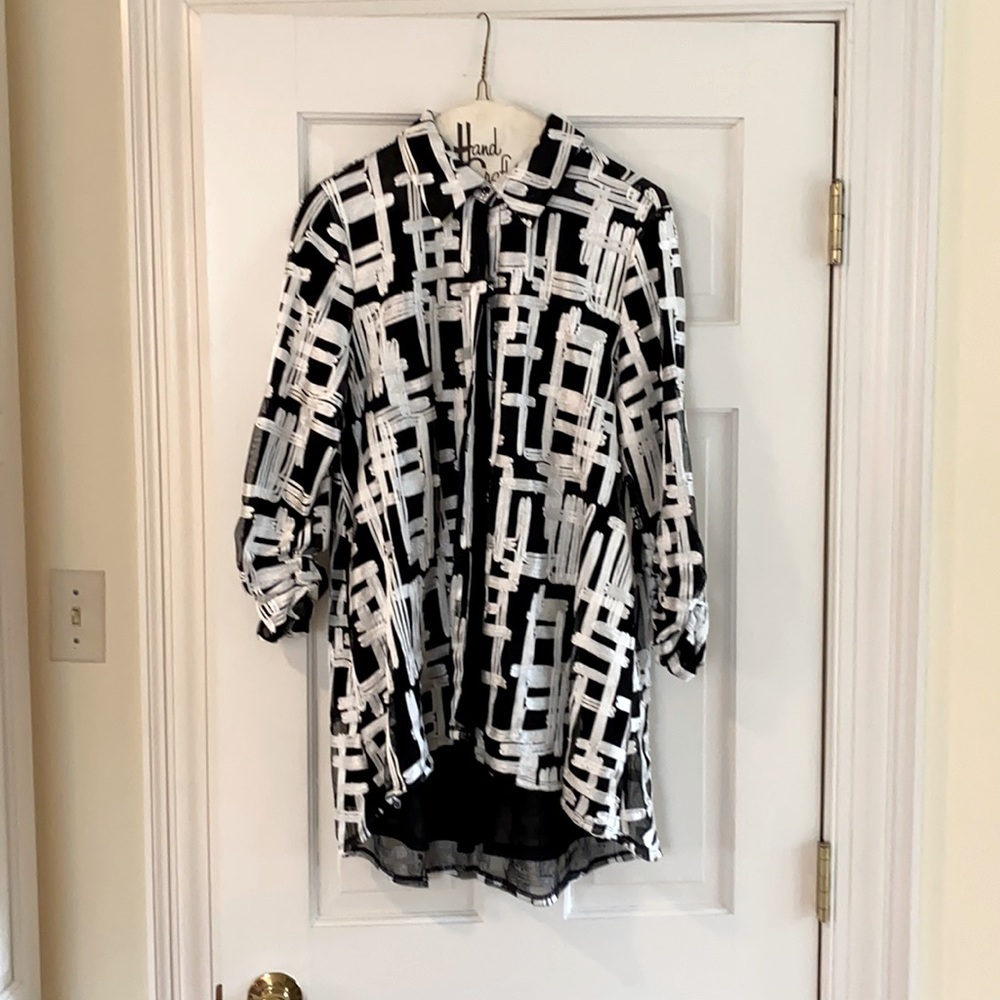 Chico’s button up jacket long